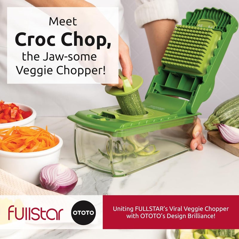 FULL STAR NEW X OTOTO Croc Chop Vegetable Chopper & Slicer - Multifunctional Food Chopper, Crocodile Onion Cutter, Cool Kitchen Gadgets & Housewarming Gifts - Image 2